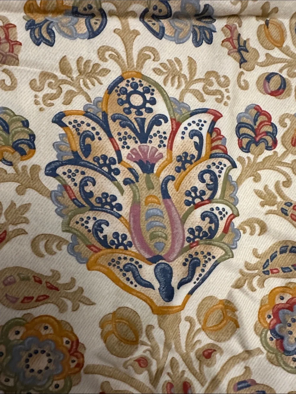 Lauren Ralph Lauren Cream Floral Paisley Duvet Cover and shams